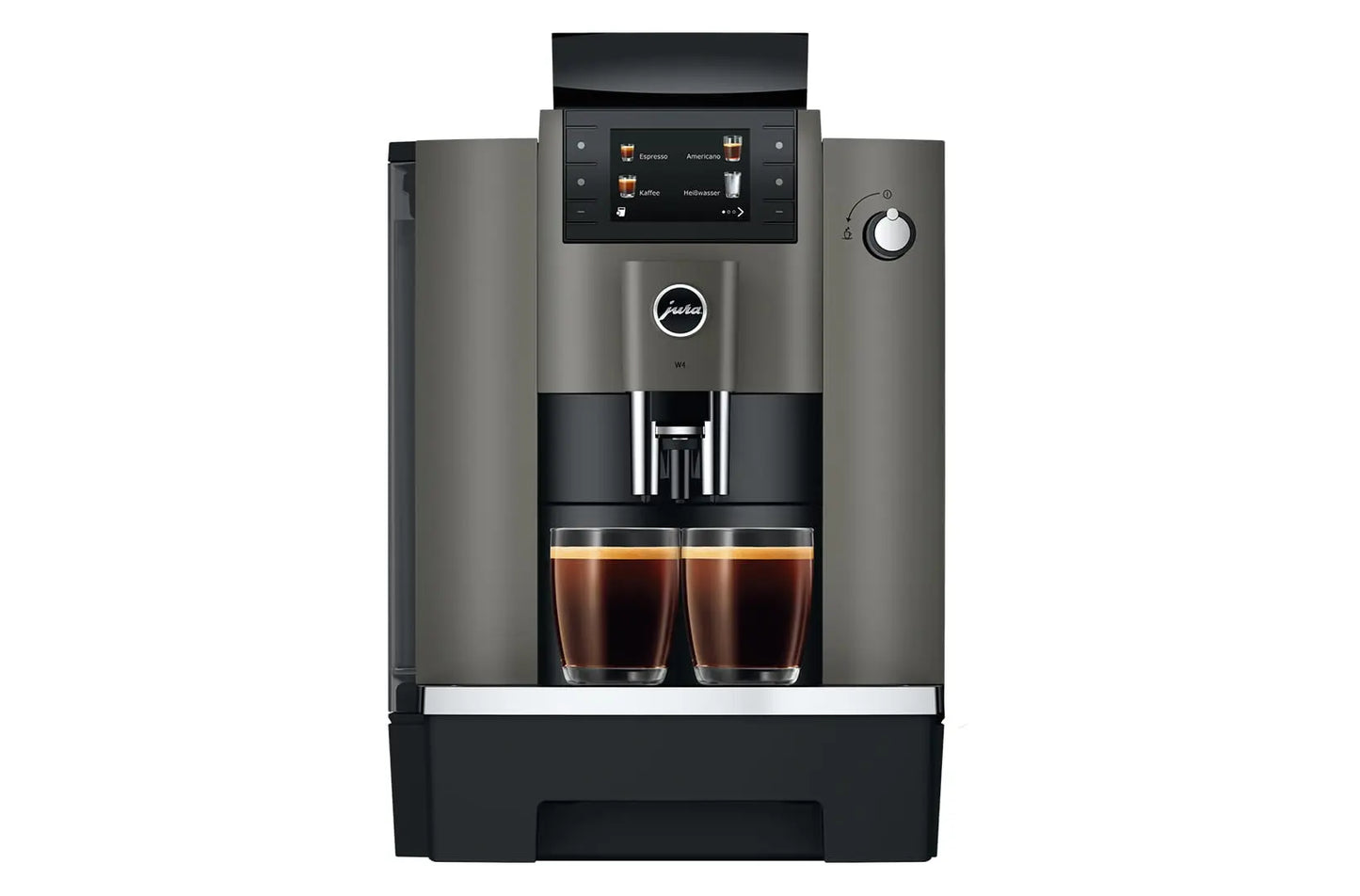 Jura W4 - Dark Inox (EA) Pure-Coffee-Vollautomat in kompakter Businessgröße