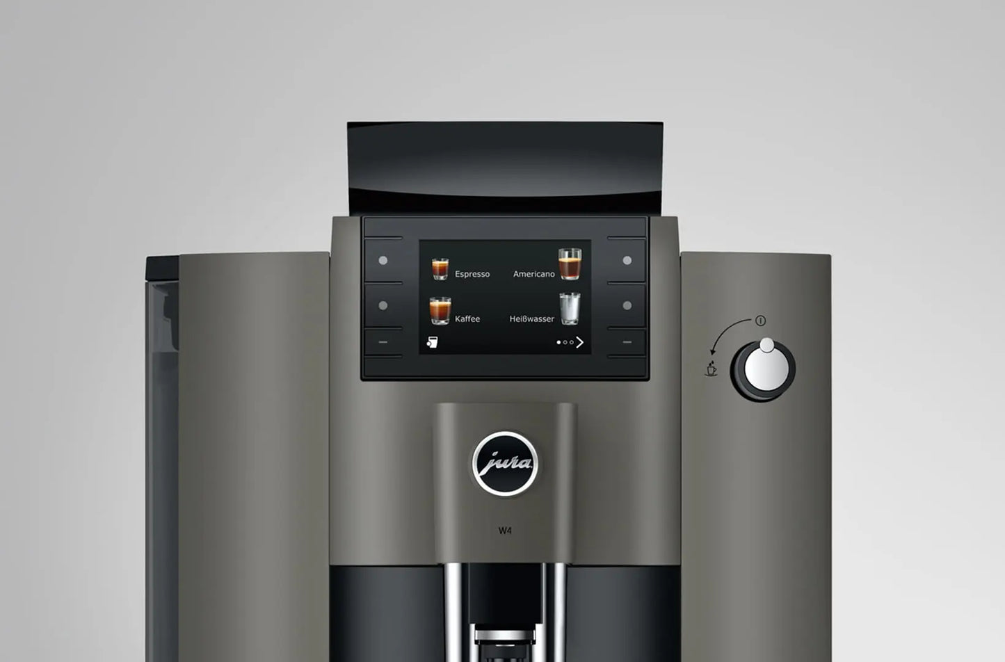 Jura W4 - Dark Inox (EA) Pure-Coffee-Vollautomat in kompakter Businessgröße