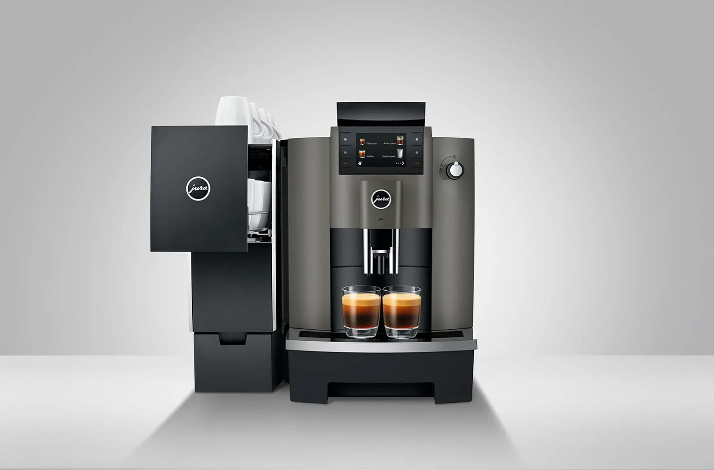 Jura W4 - Dark Inox (EA) Pure-Coffee-Vollautomat in kompakter Businessgröße