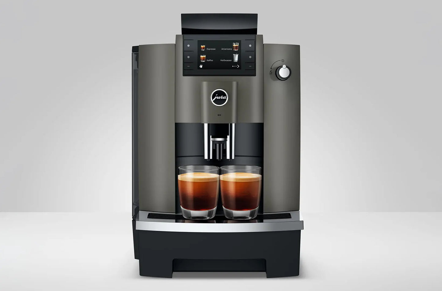 Jura W4 - Dark Inox (EA) Pure-Coffee-Vollautomat in kompakter Businessgröße